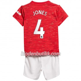 Manchester United Phil Jones 4 Barn Hjemmedraktsett 2020-2021 Kortermet (+ Korte bukser)